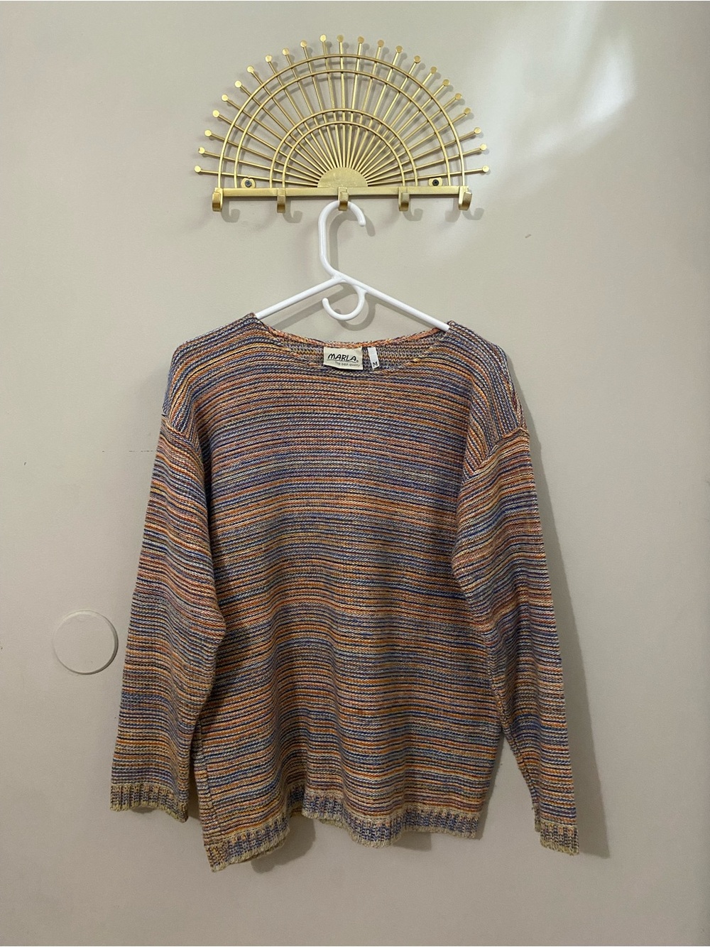 Vintage Multicolor Striped Crewneck Sweater